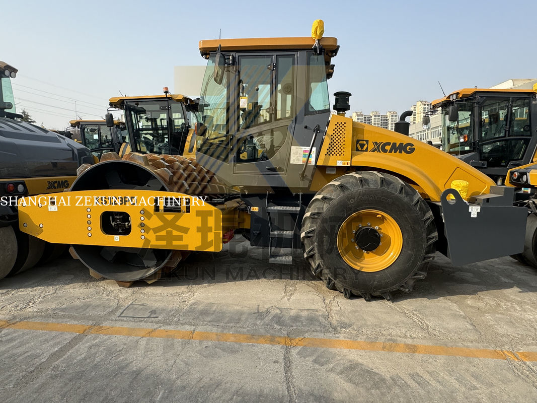 12ton XCMG XS123PD Single Drum Roller China Tahap II Peralatan Pembangunan Jalan