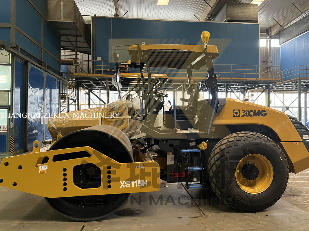 11ton XCMG XS115 Full Hydraulic Roller EU Stage II Peralatan Jalan