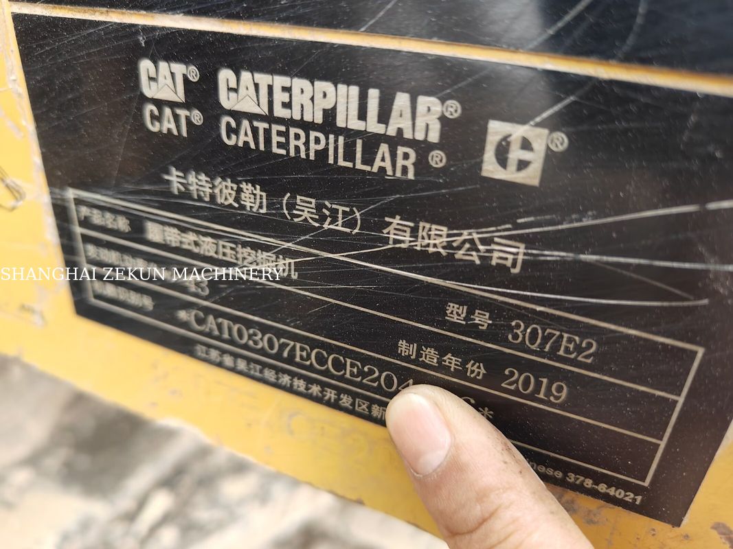 2019 CAT 307E2 Excavator Dengan Jangkauan Maksimum di Tingkat Tanah 400 mm Dan Kapasitas Tangki Bahan Bakar 135 L