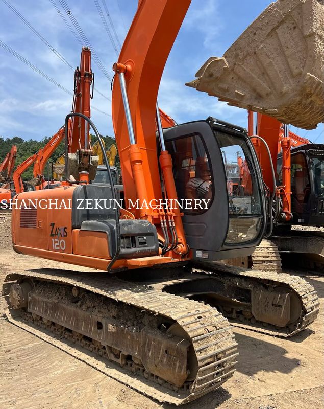 Ekskavator Hitachi ZX120-6 14165 jam untuk Kebutuhan Bisnis Kapasitas Tangki Bahan Bakar 240 L Tekanan Hidrolik 34.3 MPa